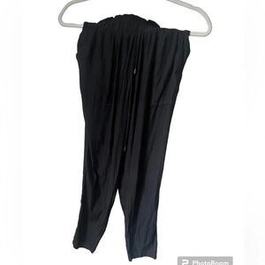 Ramy Brook Black Drawstring Silky Pants, size XS